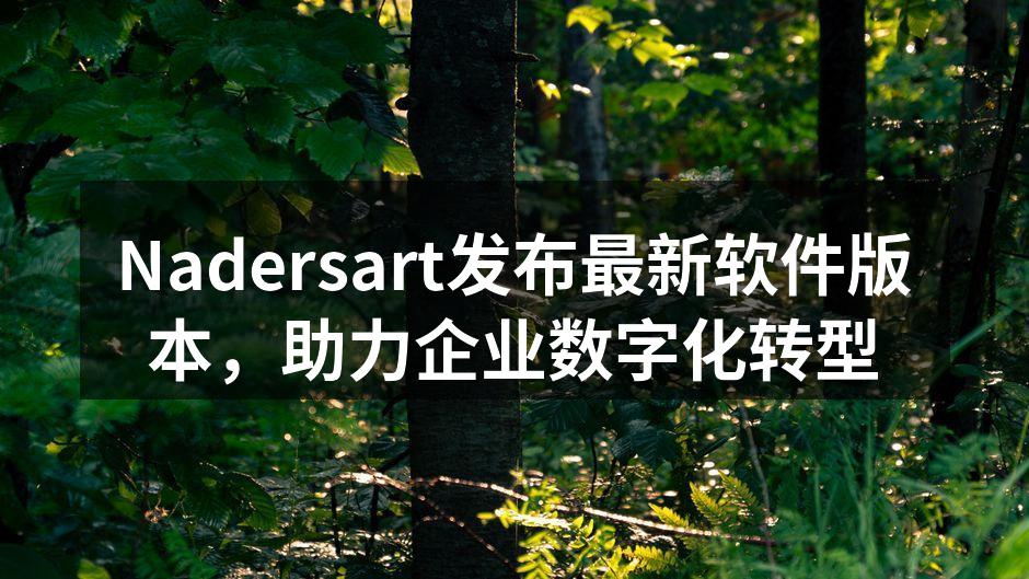 Nadersart发布最新软件版本，助力